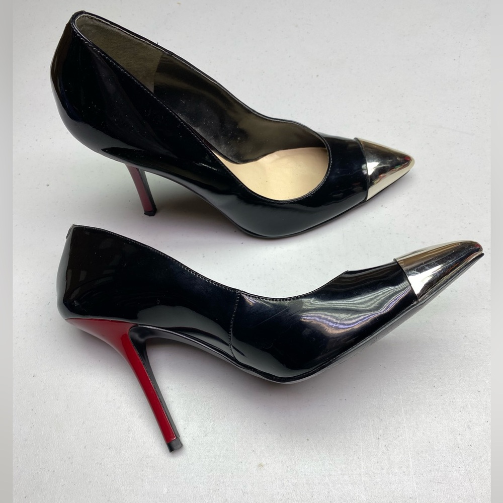 NWOT Guess BLK/SLV/RED Heeled Pumps, 9 Spring Sale